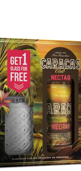 Caracas Club Nectar 40° cl70 Glass Pack
